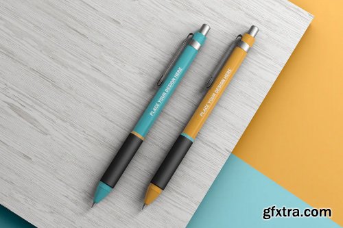 Colorful Pens Mockup