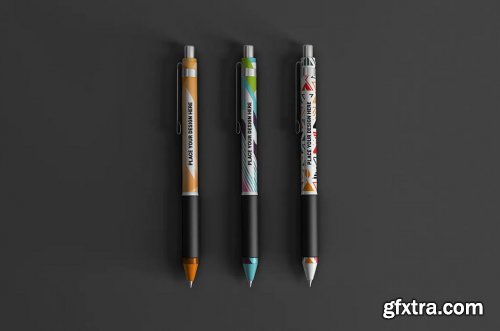 Colorful Pens Mockup