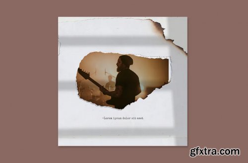 Paper torn & burn photo templates