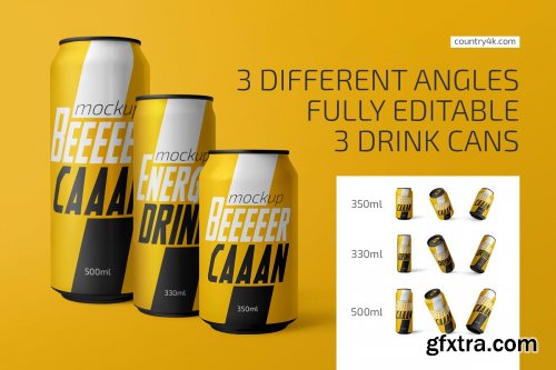 CreativeMarket - Drink Can Mockup Bundle 4832462