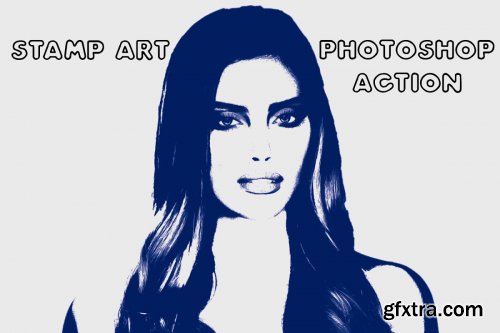 CreativeMarket - Stamp Art Photoshop Action 4843429