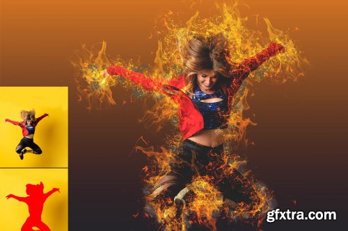 CreativeMarket - Fire Effect Ps Action 4787668