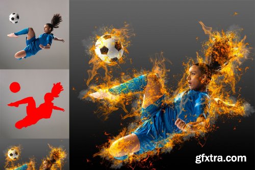 CreativeMarket - Fire Effect Ps Action 4787668