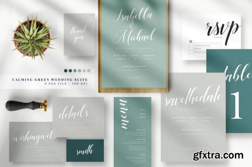  Calming Green Wedding Suite AE