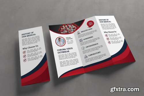 CreativeMarket - COVID-19 Medicla Trifold Brochure 4832273