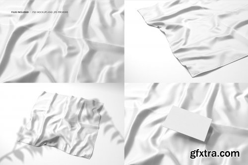 CreativeMarket - Square Silk Mockup Set (02/FFv.12) 4442173