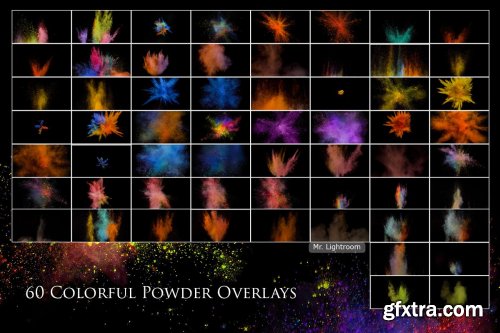 CreativeMarket - 60 Colorful Powder Explosion Overlay 4718166