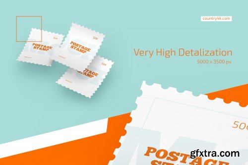 CreativeMarket - Postage Stamp Mockup Set 4413922