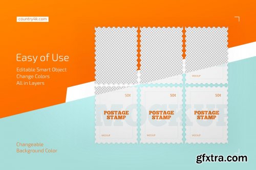 CreativeMarket - Postage Stamp Mockup Set 4413922