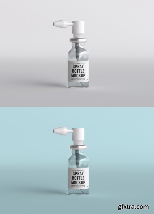 Glass Medicine Spray Bottle Mockup 342469869