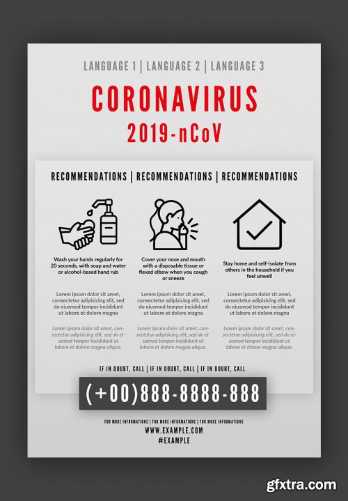 COVID-19 Multi-Language Poster Layout 342413485