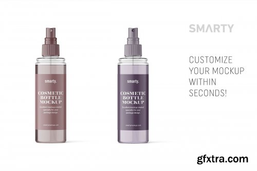 CreativeMarket - Transparent cosmetic bottle mockup 4825858