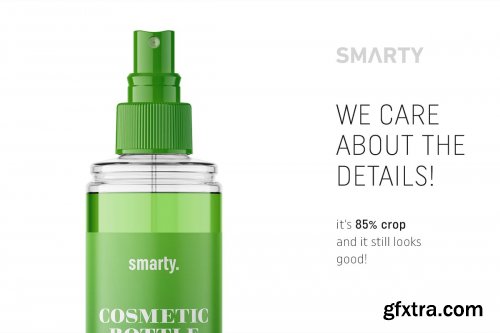 CreativeMarket - Transparent cosmetic bottle mockup 4825858