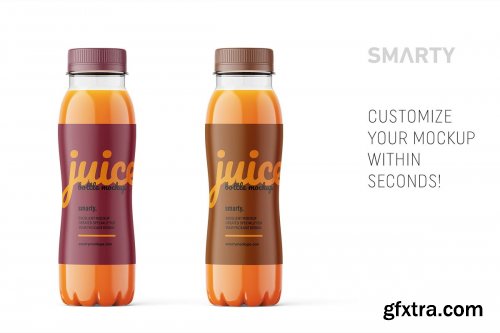 CreativeMarket - Carrot juice bottle mockup 4816116