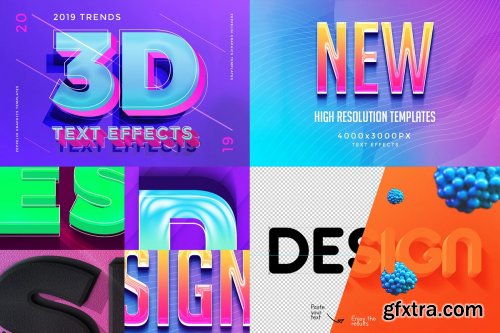 CreativeMarket - 3D Text Effects Bundle Vol.4 4854498