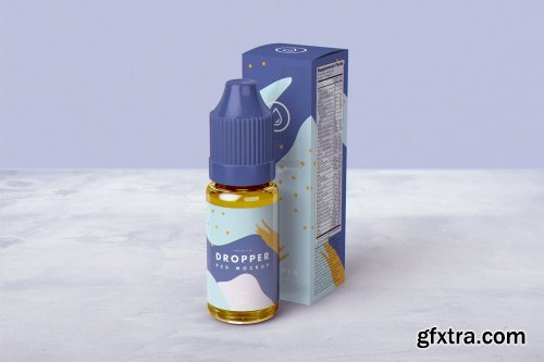 CreativeMarket - E-Juice Vape Dropper Bottle MockUp 4399413