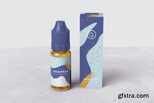 CreativeMarket - E-Juice Vape Dropper Bottle MockUp 4399413