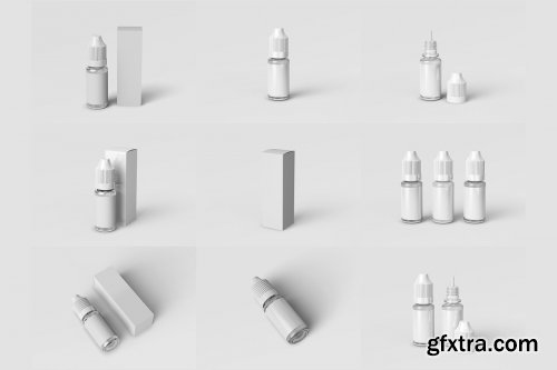 CreativeMarket - E-Juice Vape Dropper Bottle MockUp 4399413