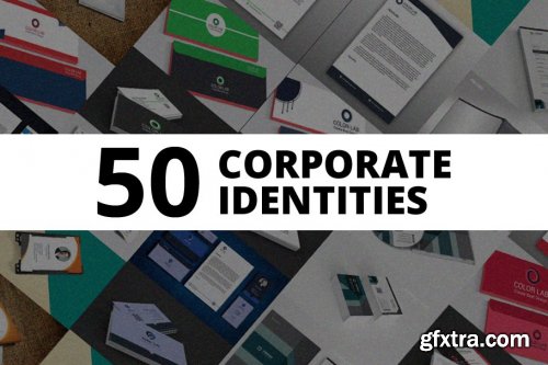 CreativeMarket - 50 Corporate Identities Bundle 4432899