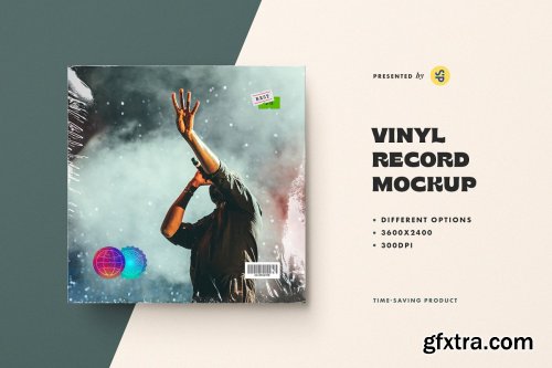 CreativeMarket - Vinyl Record Mockup 4865346