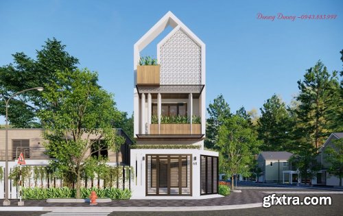 Exterior House Scene Sketchup BY DuongDuong 