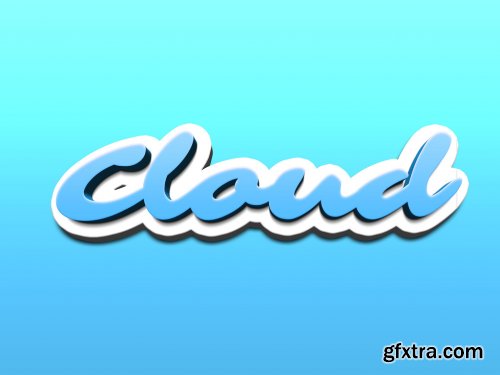 Comic Cloud Text Effect Mockup 343517119