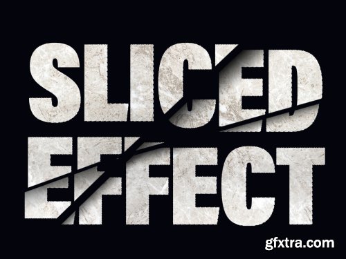 Sliced Deformed Letters Style Text Effect Mockup 343517812