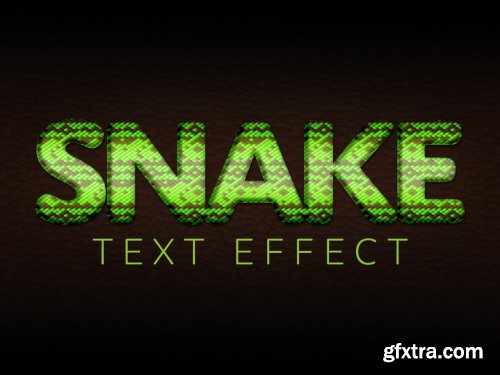 Snakeskin Texture Text Effect Mockup 343517943