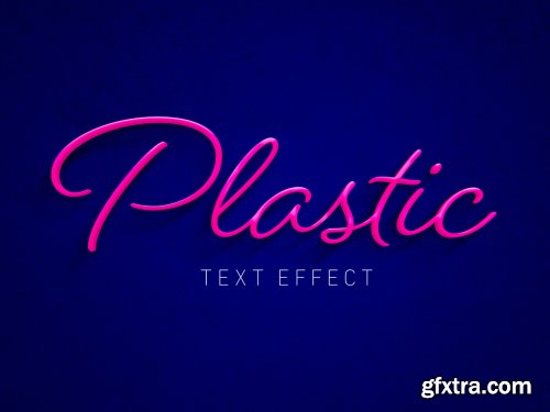 Pink Plastic Text Effect Mockup 343518680