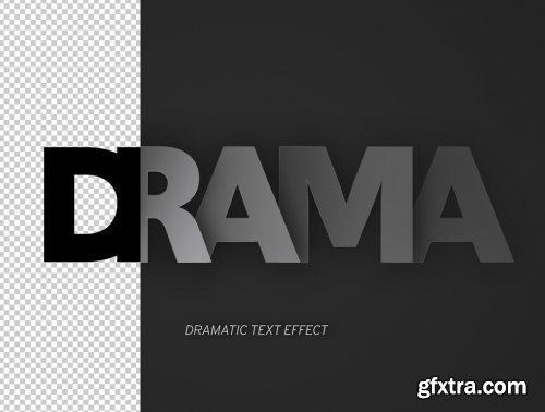 Dramatic Dark Shaded Text Effect 343613965