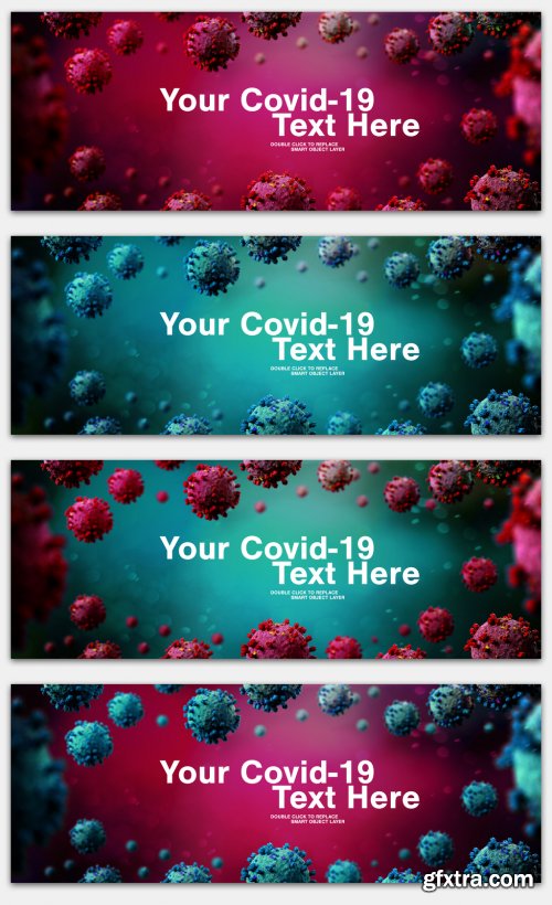 Covid-19 Web Banner Mockup 343920533