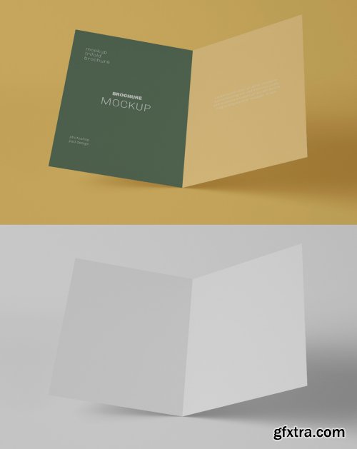 Greeting Card Mockup on Solid Background 343941411