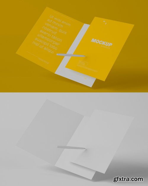 Folder and Paper Mockup 343941999