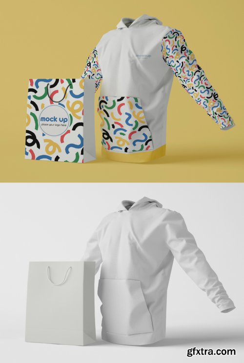 Hoodie and Bag Mockup 343941084