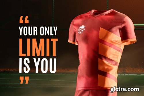 CreativeMarket - Soccer Uniform Animated Mockup 4867412