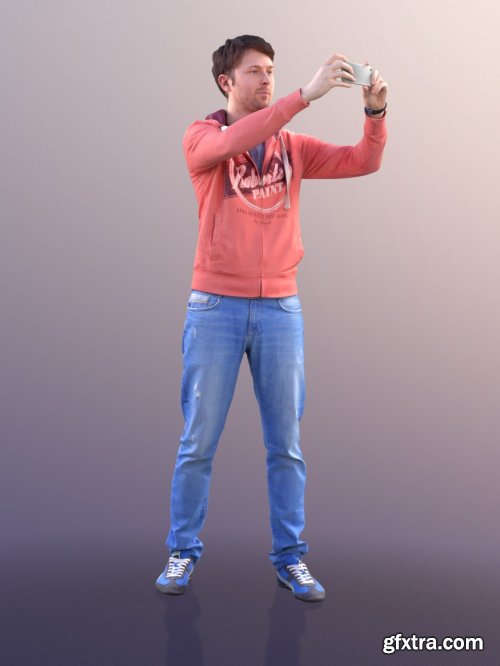 Casual Man Taking Picture 3d model