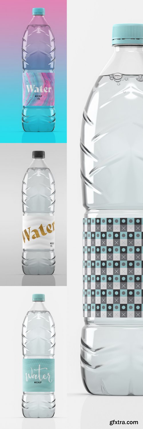 Plastic Water Bottle Mockup 344248621