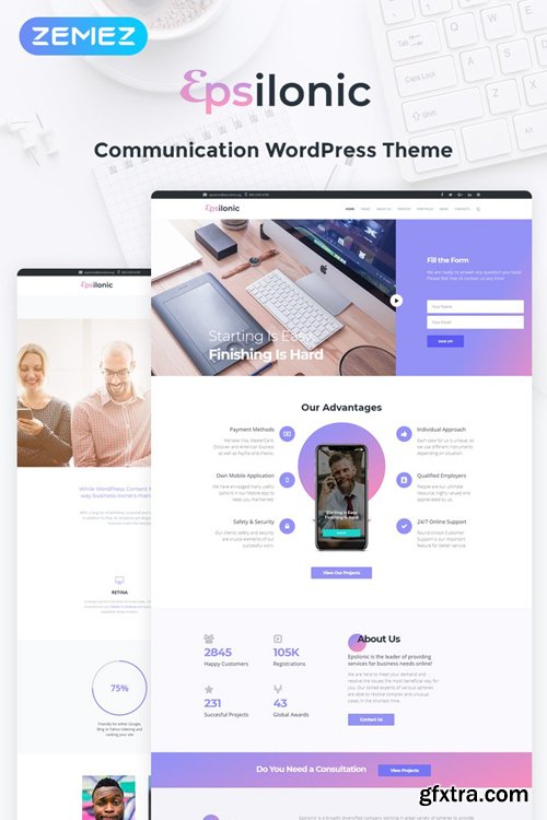 Communication v4.0.3 / v1.0.0 - WordPress Theme - TM 56025