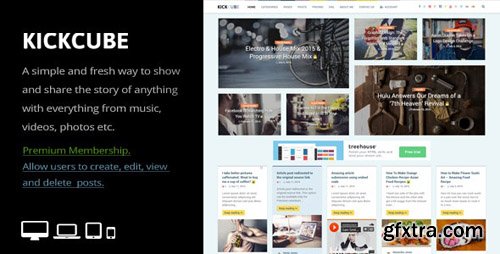 ThemeForest - KICKCUBE v2.8 - Membership & User Content Sharing Theme - 16182069