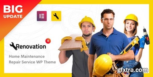 ThemeForest - Renovation v4.1.0 - Repair Service, Home Maintenance Elementor WP Theme - 11444549