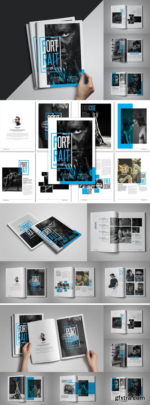 Portrait Magazine Template