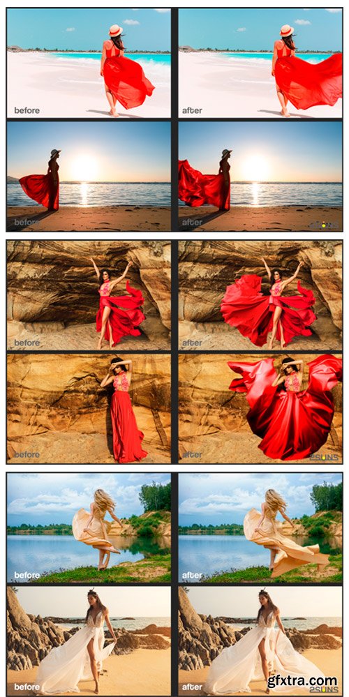 Flying Fabric Overlays Photoshop Overlay 4008084