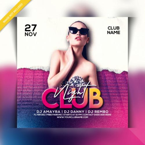 Club Night Party Flyer Premium PSD