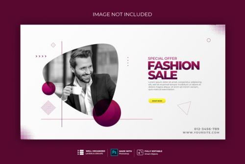 Elegant Style Web Banner Template Sweatshirt Premium PSD