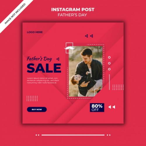 Father's Day Instagram Post Template Premium PSD