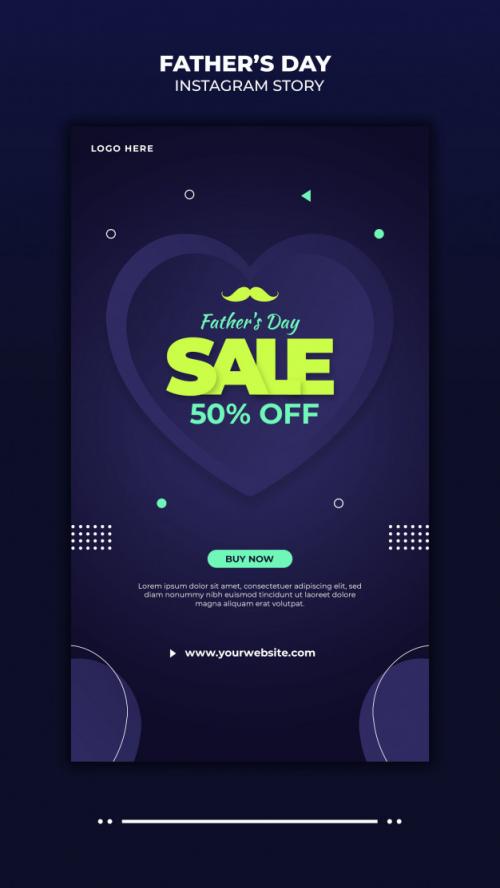 Father's Day Social Media Social Media Story Premium PSD