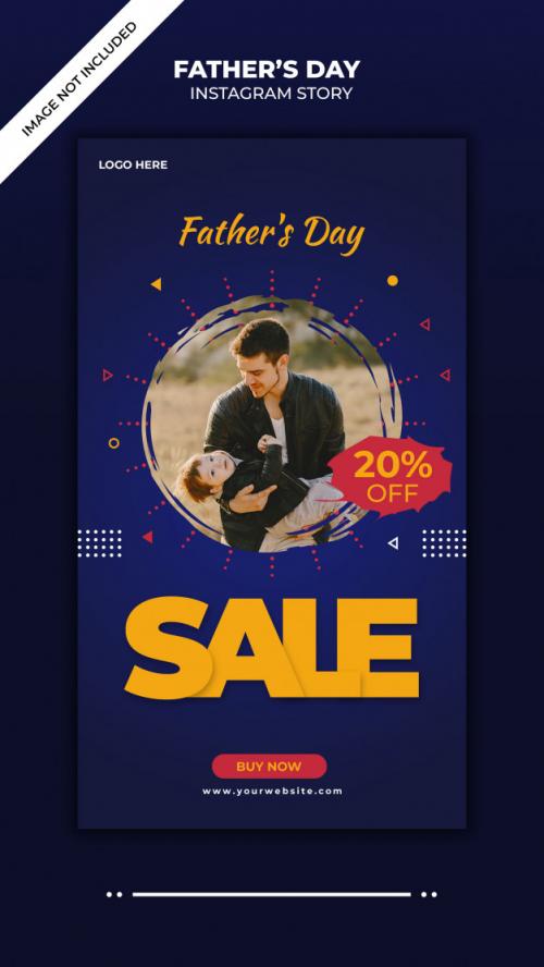 Happy Father's Day Instagram Story Template Premium PSD