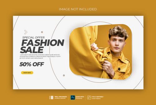 Modern Simple Web Banner Template Sweatshirt Premium PSD