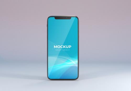 Realistic Smartphone Mockup Front View Premium PSD