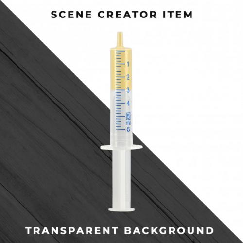 Syringe Isolated With Clipping Path Premium PSD